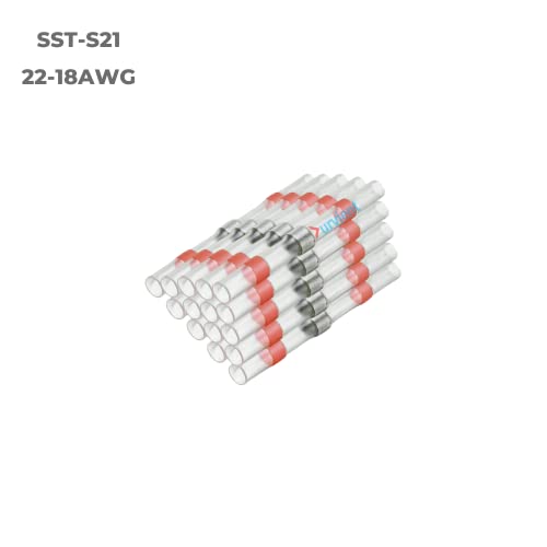 Image of Durvient.com Heat Shrinking Sleeve with Solder Ring For Electrical Wiring Insulation Waterproof Electrical Insulation (Wire Gauge 22-18, Pack of 10)