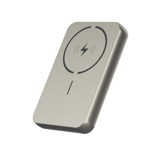 Stuffcool Click 10000mAh Slim Magnetic Wireless Powerbank Natural Titanium Finish Perfect for iPhone 16,15,14,13,12 with Led Display and 20W Fast Wired Charging - Charges iPhone 50% in 30 mins - Image 4