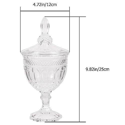 Hemoton Crystal Clear Candy Jar with Lid Glass Apothecary Jars Containers Decorative Candy Beads Cookies Cotton Cereal Storage Holder for Bathroom Kitchen Living Room - Cosy Home Interiors Hemoton Crystal Clear Candy Jar with Lid Glass Apothecary Jars Containers Decorative Candy Beads Cookies Cotton Cereal Storage Holder for Bathroom Kitchen Living Room - Image 5