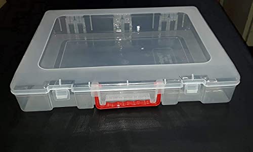 Image of Besque Multipurpose Plastic Rectangular Storage Box with Locks and Handle, Matte Finish for Saree, Laptop, Books (5)