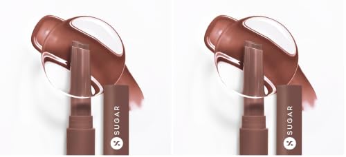 Image of SUGAR Cosmetics Glide Peptide Plumping Gloss Stick with Collagen & Ceramides | Instantly Pumps | 2.7g - 07 Brown Buzz (Pack of 2)