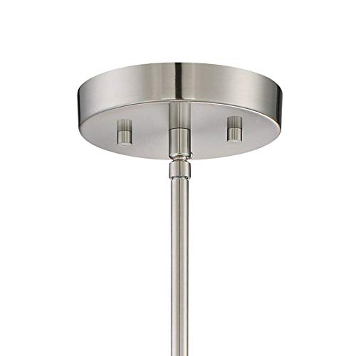 Possini Euro Design Verndale Brushed Nickel Mini Pendant Lighting Fixture 6 1/2" Wide Farmhouse Industrial Rustic for Dining Room Living House Foyer Kitchen Island Entryway Bedroom High Ceilings - Image 4