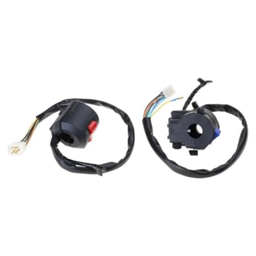 Interrupteur de commande de guidon de moto 7/8 double bouton universel