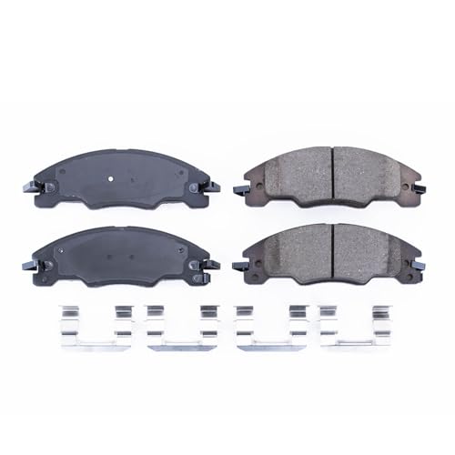 Image of PowerStop Front Brake Pads for Ford Focus 2008-11 - Z17 Ceramic Brake Pads with Installation Hardware, 17-1339