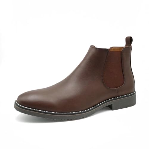 Finishing & Sewing Bottes Chelsea pour homme, style décontracté, bottes décontractées, marron...