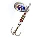 ESiiFuu Spinner Lures Metal Sequins Spinner Fishing Lures with Tackle Bag for Bass Trout Perch Pike Rotating Fishing Accessories Black 16PCS Metal Bait
