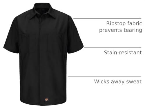 Image of Red Kap Short Sleeve Two-Tone Crew Shirt