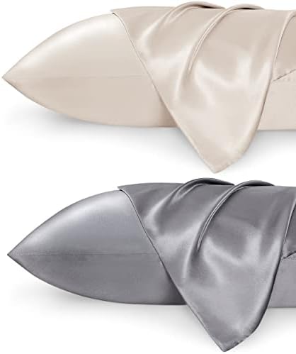 Bedsure Satin Pillowcase for Hair and Skin Standard - Silk Pillow...
