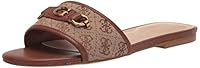 Guess Women's Hammi Sandal, Brown Multi 210, 8