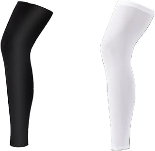 CZMYCBG Seda de Hielo Compresión Mangas de Pierna Verano Deportes Ciclismo Mangas de Pierna (Color : White, Size : XL)