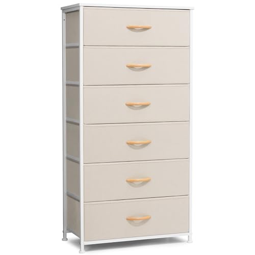 Crestlive Products Dresser for Bedroom with 6 Drawers, Tall Chest