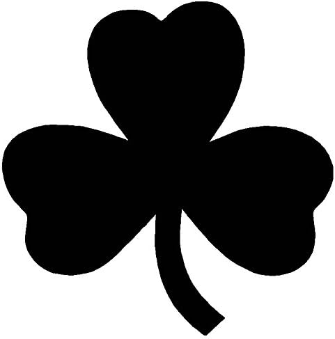 3 Leaf Shamrock Clover Vinyl Decal by stickerdad® - Size: 2.5", Color: Reflective Black - Windows, Walls, Bumpers, Laptop, Lockers, etc.