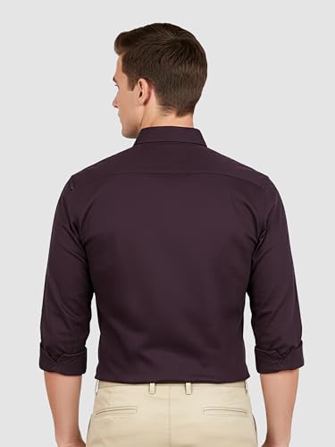 Image of Beyoung Oxford Cotton Shirt for Men | Premium Oxford Fabric | Regular Fit | Button-Down Collar