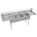 S-Series 3-Compartment Sink, 18" Left drainboard