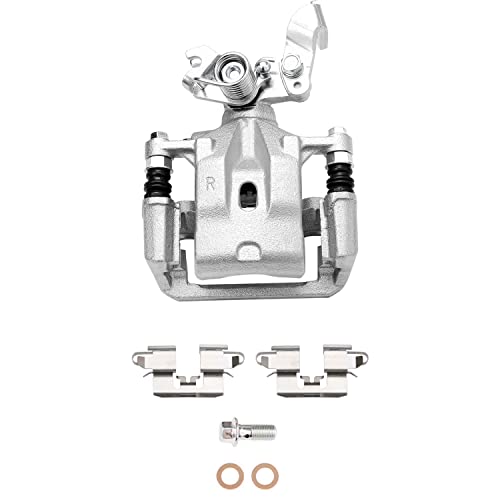 Image of Detroit Axle - Rear Brake Kit for Ford Fusion Lincoln MKZ Zephyr Mazda 6 | Mercury Milan Drilled & Slotted Brake Rotors Brake Calipers w /Brackets Ceramic Brake Pads Replacement [11.02 inch Rotors]