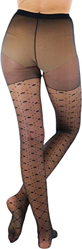 Image of ToBeInStyle Women's Valentine Day Themed Opaque Sheer Pantyhose w /Heart Love
