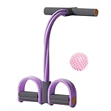 Widerstandsband mit 4 Rohren, elastisches Übungsseil mit Griffen, verstellbare Spannung, Fitnessbänder für Heimtraining, Krafttrainingsgeräte für Ganzkörperübungen, Abnehmen und Flexibilität