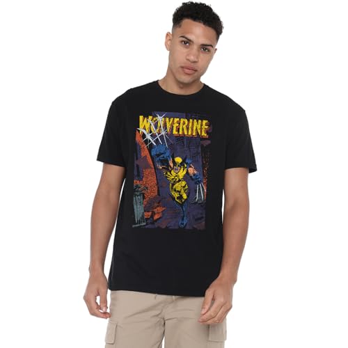 T-shirt Wolverine Marvel noir vêtement geek unisexe imprimé Backstreet Strike