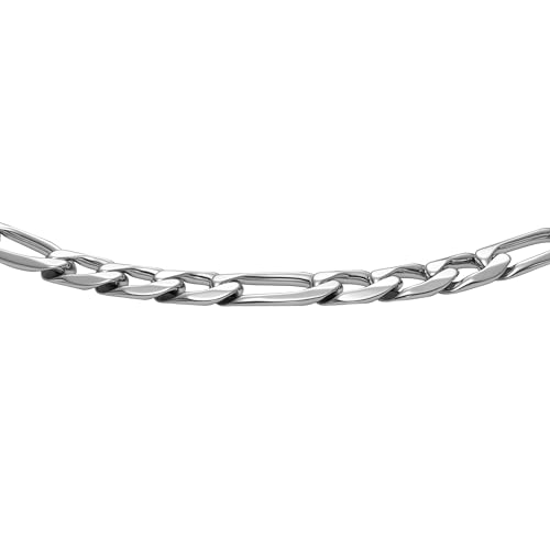 Image of Fossil Men's Plated Stainless Steel Engravable Personalized Gift ID, Chain or Cuff Bracelet for Men