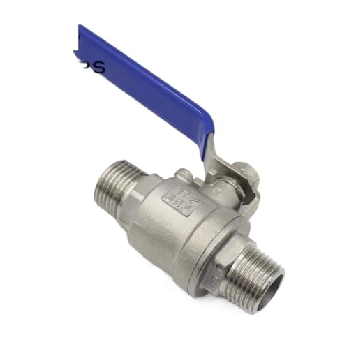 Válvula de bola de rosca macho BSP de acero inoxidable macizo con acabado anticorrosivo DN32 2