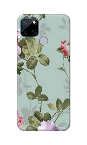 Image of Printed Hard Back Cover Case for Realme C12 Back Cover (Floral Painting) -1302