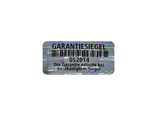 Holomarks 250 St. Garantiesiegel Hologramm Etiketten Garantie Siegel Sicherheits Aufkleber 32x15mm GERMAN TEXT Cover