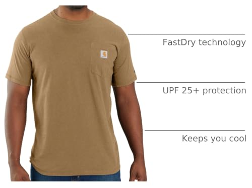 Image of Carhartt Men's Force Relaxed Fit Midweight Short-Sleeve Pocket T-Shirt
