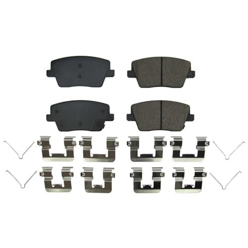 Image of PowerStop Rear Brake Pads for Hyundai Veloster N 2019-22 - Z17 Ceramic Brake Pads with Installation Hardware, 17-2212
