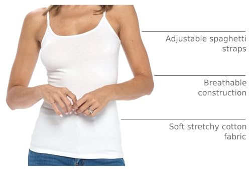 Image of Natural Uniforms Women's Camisole Tank Top-Breathable Cotton Stretch