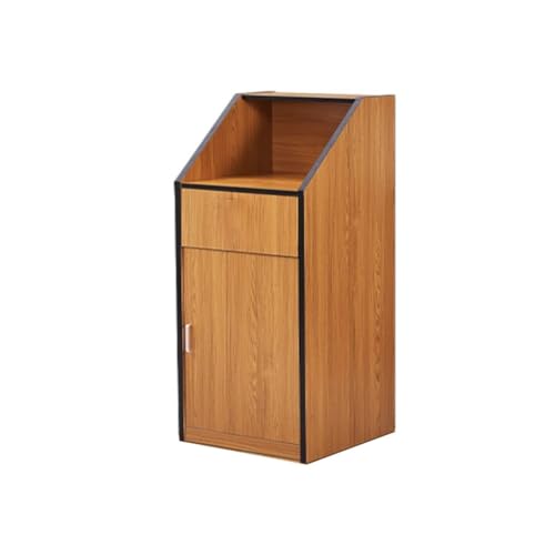 Gabinete para basura de restaurante LXHELIVERY marrón oscuro