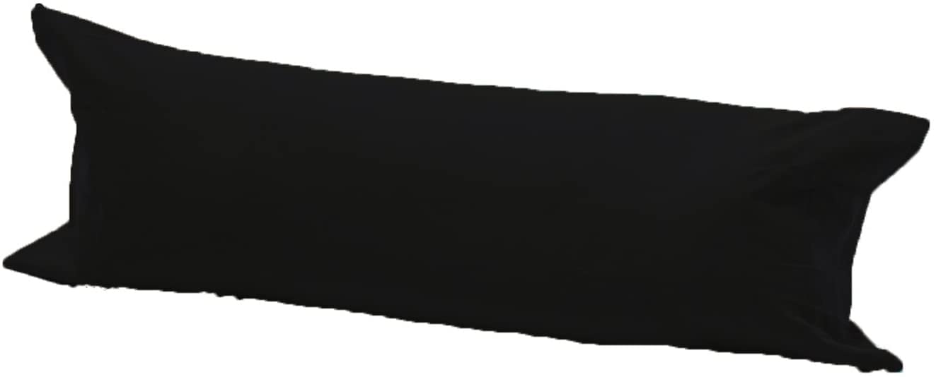 Amigozone Black Bolster Pillowcases - Pregnancy Maternity Orthopaedic Support Pillowcase (King 5Ft(60"), )