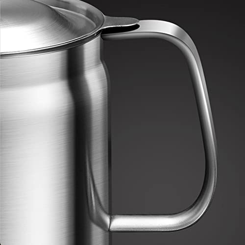 15000ML Ölsieb Topf Fettkanne, 304 Edelstahl Ölsieb Topf, Fettbehälter mit feinmaschigem Sieb zur Aufbewahrung von Bratöl und Kochfett – Bild 4