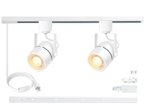 Image of LED Track Lighting Kit 4000K 10W 2PCS White H Type Plug in