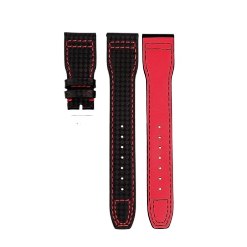 Bracelet montre motif carbone pour IWC Pilot IW377903 IW389108 cuir 20mm 21mm 22mm
