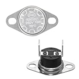 2-Pack KSD201 70°C Thermostat Thermal Fuse Switch for GE Microwave, Normally Closed Temperature Control for Microwave Ovens, Water Heaters, and...