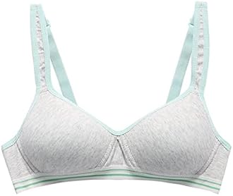 Phennie's Girls Training Bras Teens Sports Bras for Kids 8-10,10-12,12-14,14-16 Years Cotton Wireless Light Padded Bralette