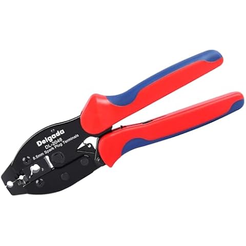 Delgada Spark Plug Wire Crimper Ratchet Spark Plug Wire Crimping Tool Wire Crimp Tool Spark Plug Pliers for Wire Diameter 8.0-8.5mm Cover