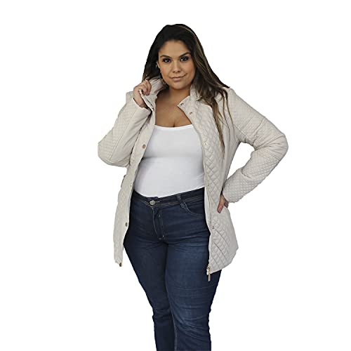 Casaco Plus Size De Nylon Texturizado Cpsi80573 GELO G2