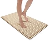 MICRODRY Extra-Thick, SoftLux, Charcoal Infused Memory Foam Bath Mat with GripTex Skid-Resistant Bas