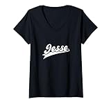 Photo Gallery donna 70s retro nome jesse maglietta con collo a v Photo Gallery donna 70s retro nome jesse maglietta con collo a v