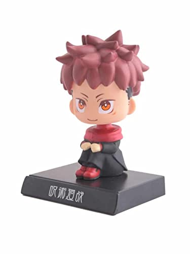 Image of AUGEN Super Hero Itadori Yuji 2 Action Figure Limited Edition Bobblehead with Mobile Holder for Car Dashboard, Office Desk & Study Table (Pack of 1)(Plastic)