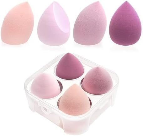 Generic Makeup Sponge Blenders, Multi-colored Dry And Wet Use Blender Puffs, Beaut Sponge, Cosmetics Applicator Foundation Sponge(4pcs)