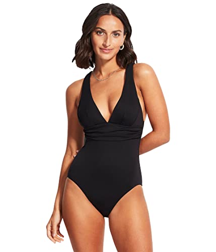 Seafolly Collective Cross-Back One-Piece Black AUS 10 (US Women's 6)