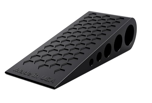 Image of Door Stoppers for Bottom of Door Premium Floor Rubber Door Stop Wedge Made in USA Heavy Duty Honeycomb Design for Carpet, Tile, Ideal for Home, School, Commercial, Black
