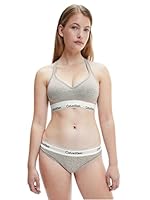 Calvin Klein womens Modern Cotton Lightly Lined Bralette Grey Heather XL