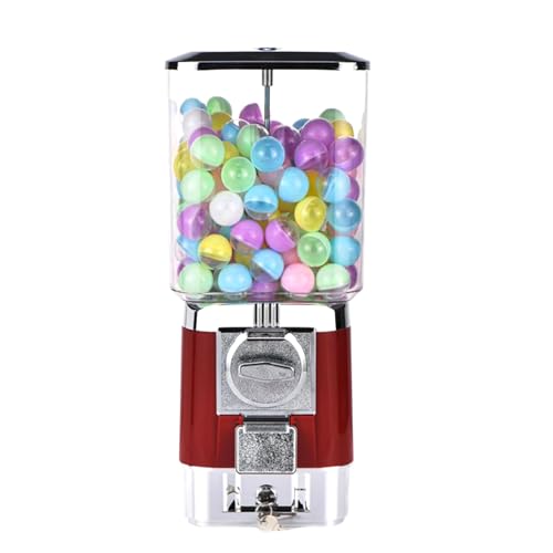 Sushangmao Gumball Machine para Niños, Máquina Expendedora De Chicles, Personalizable para Un Solo Tamaño 1 1,38 Pulgadas, Incluye 100 Bolas Y 50 Fichas para El Hogar O Tiendas De Juegos Red