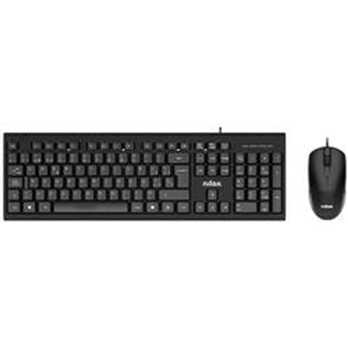Teclado y Ratón Nilox NXKME0011 Negro QWERTY Español