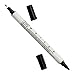 Kuretake ZIG Memory System Twin Marker, Writer, No.10, Pure Black (MS-6600-010)