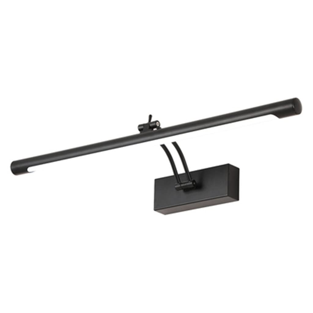 TYUHDUYUR 400mm 7W 9W/550mm 12W LED Bathroom Light Bedroom Vanity Lamp Study Picture Spot Lighting Stainless Steel (Color : Black, Size : Nature White 4000K_12W) (Black Nature White 4000K_7W)