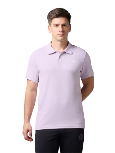 Image of TECHNOSPORT Men's Regular Fit Half Sleeve Polo T-Shirt with Collar, ELASTO Plus Quick Dry Moisture Wicking Polo Tee for Gym Sports Golf and Casual Wear